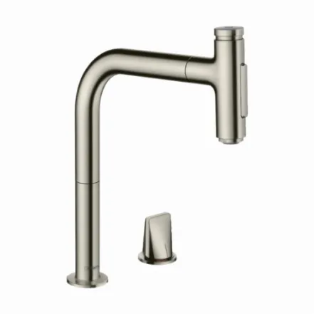 Змішувач для кухні Hansgrohe Metris Select M71 з висувною лійкою (73818800)